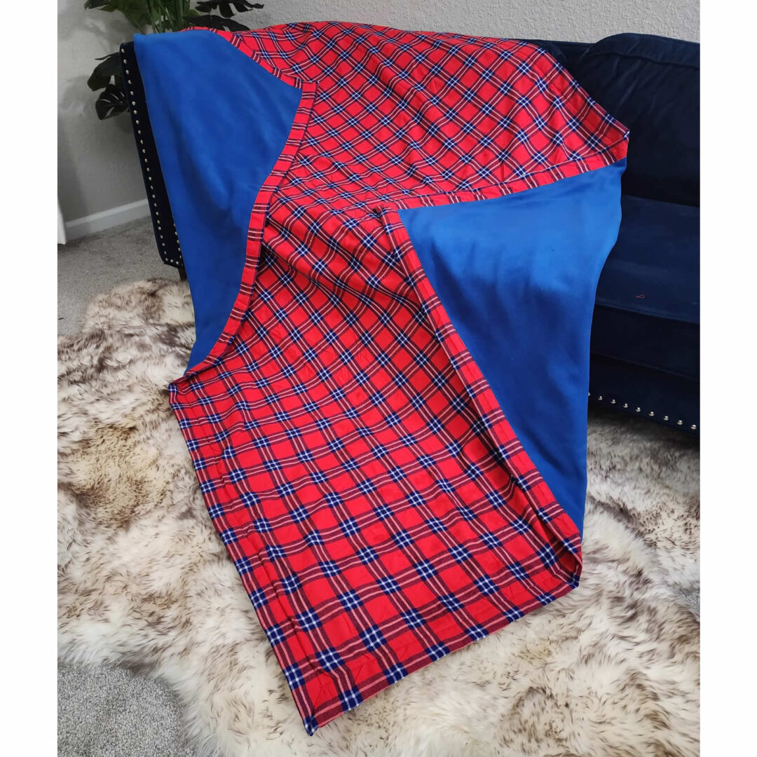 African Maasai Fleece Throw Blanket