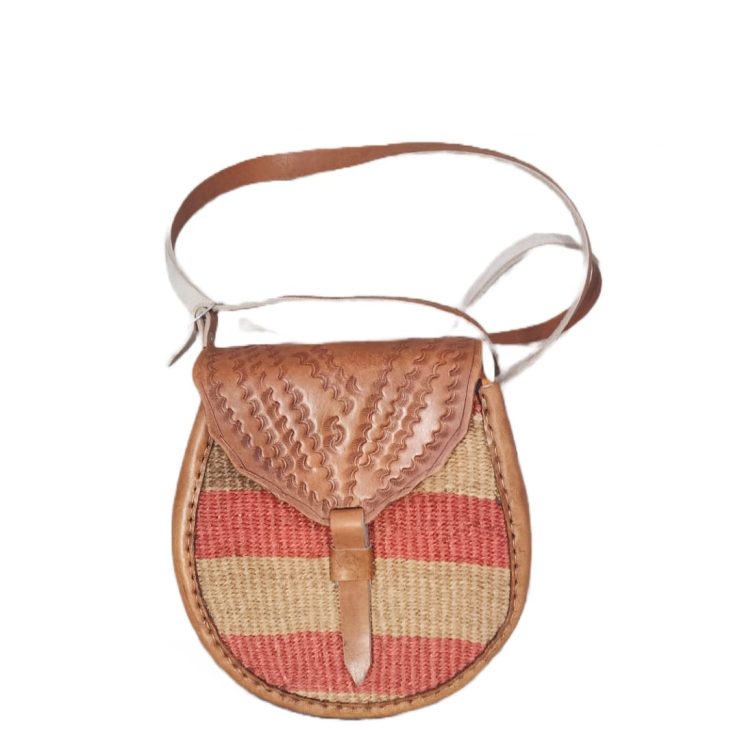 African Sisal Woven Crossbody Bag for Women