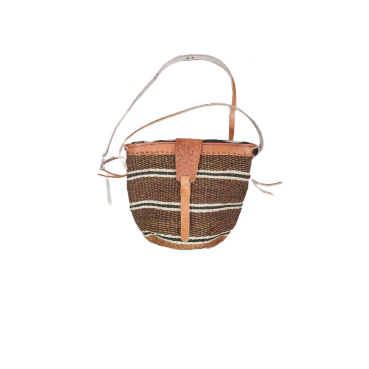 African Sisal Woven Crossbody Bag for Women