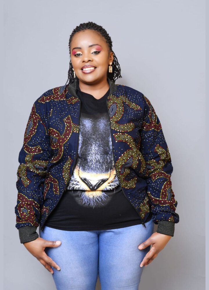 Women/Men African Print Bomber Jacket