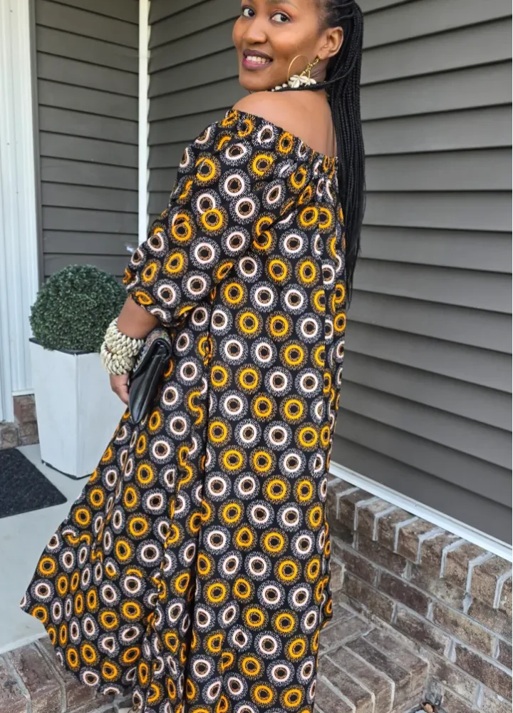 African Print Moo Moo Dress