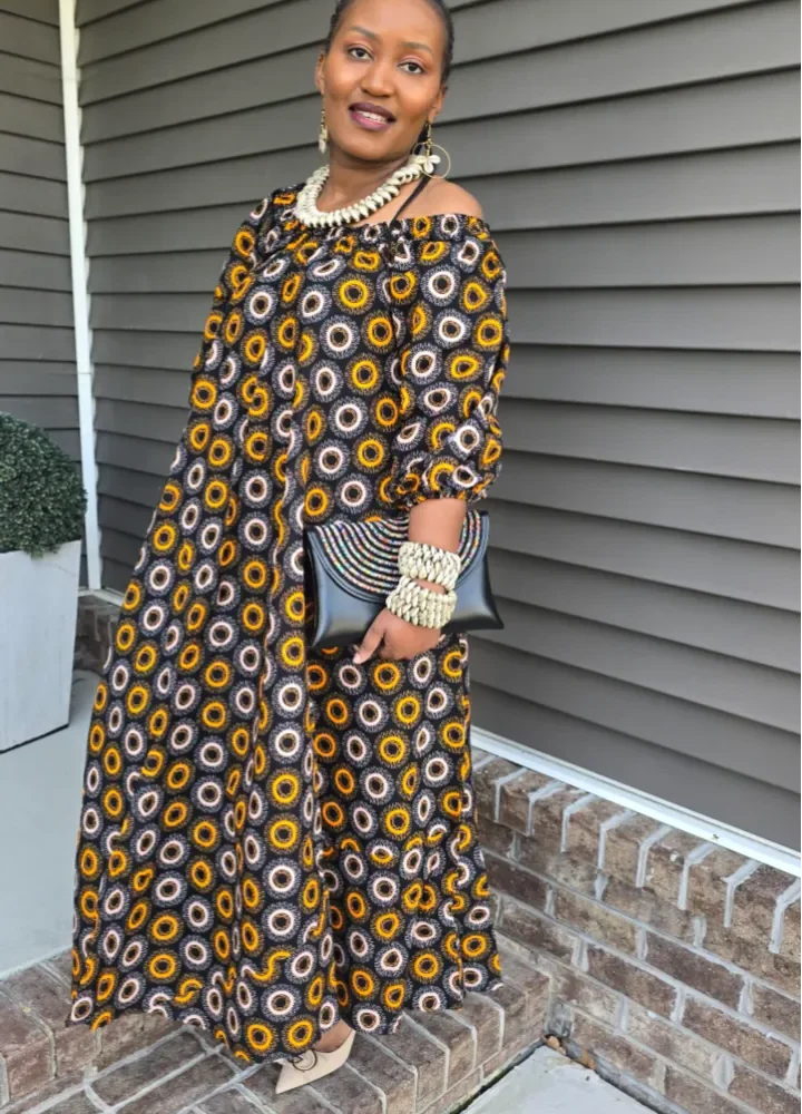 African Print Moo Moo Dress