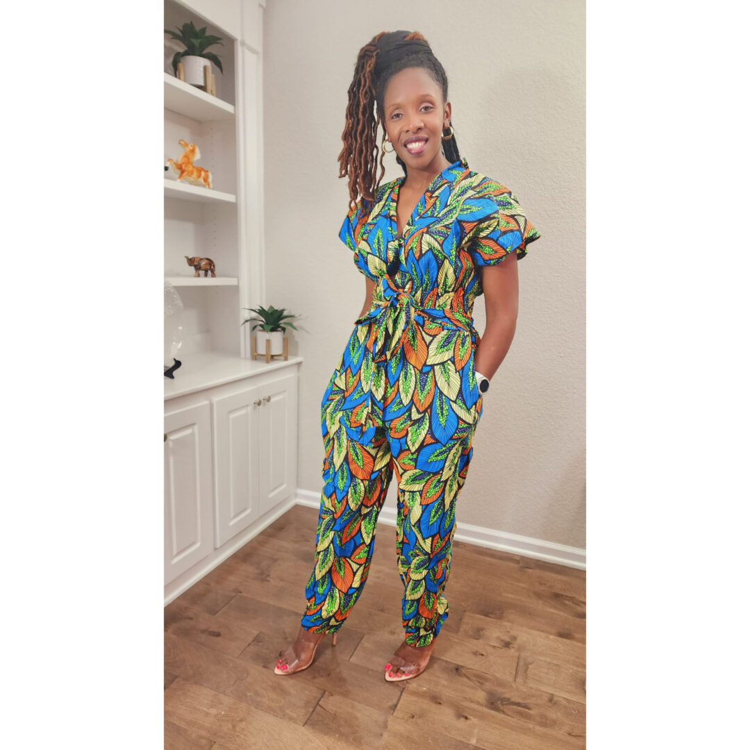 Women African Print Jumpsuit