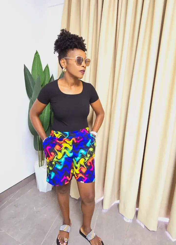 African Print / Ankara Elastic Band Shorts