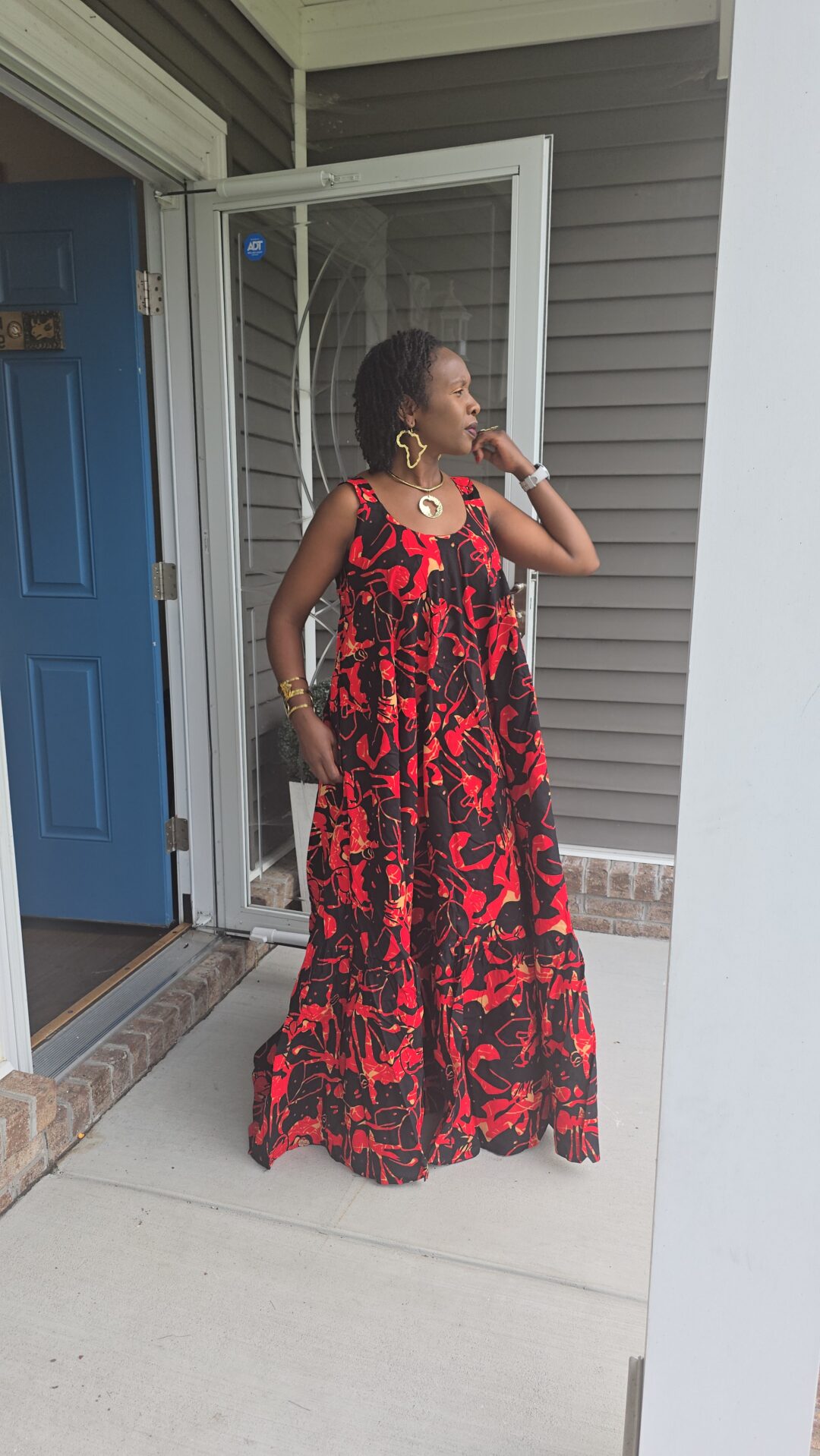 African Print Maxi summer dress