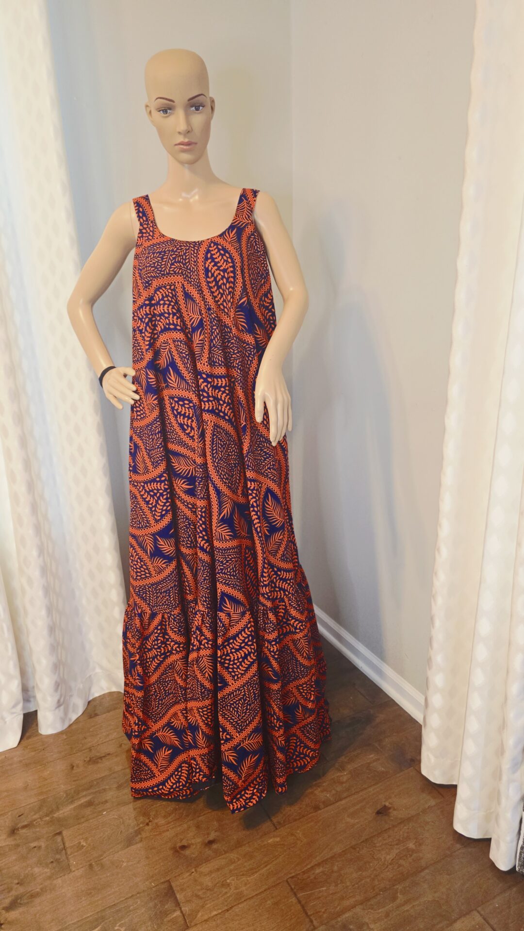 African Print Maxi summer dress - Image 2