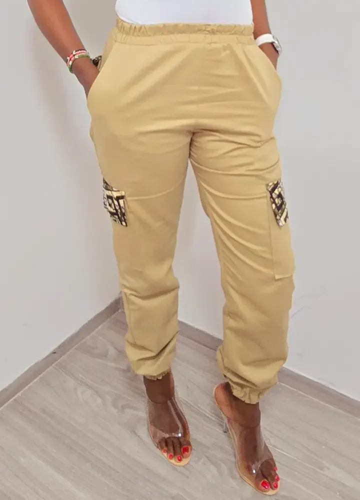 African Khaki Cargo Pants