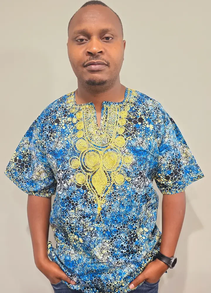 African Print Embroidered Unisex Shirt