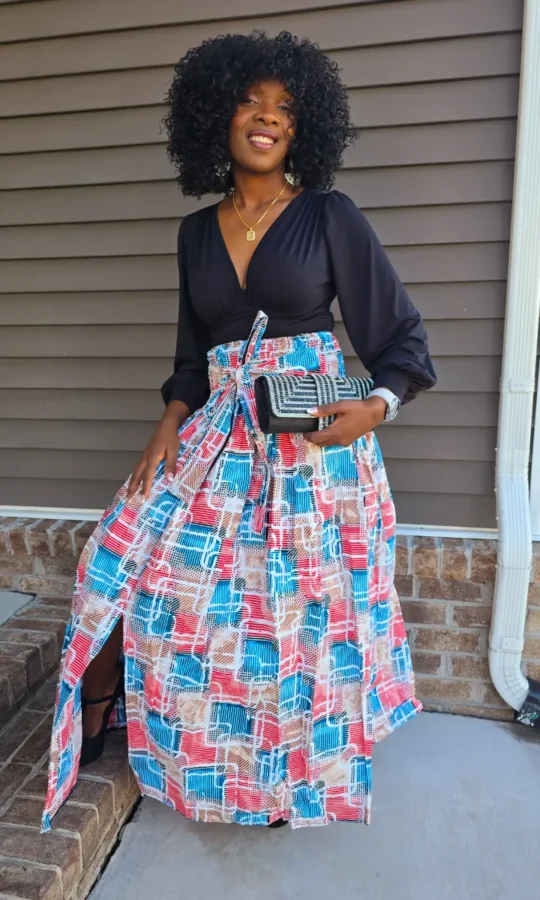 African Print Maxi Skirt