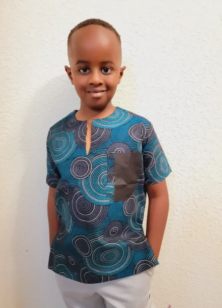 Boys African Print Shirt