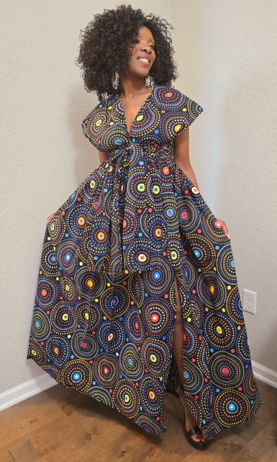 African Print Maxi Dress