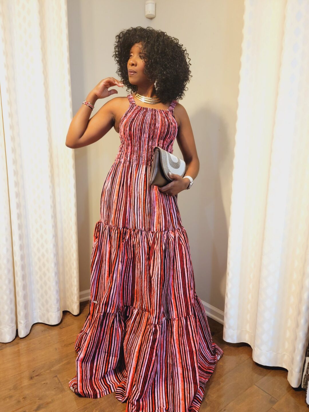 Women African Print Maxi Dress