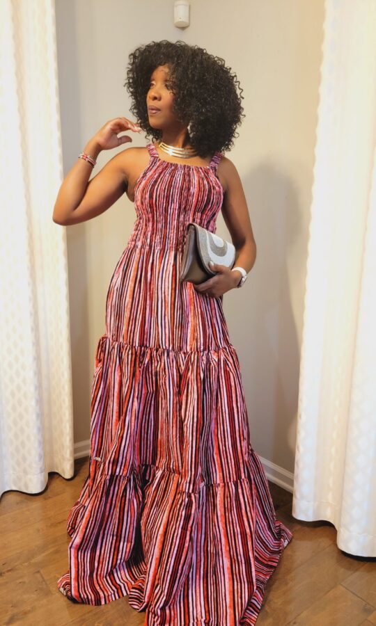 Women African Print Maxi Dress