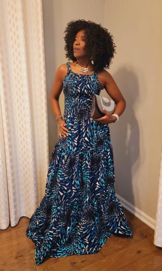 Women African Print Maxi Dress