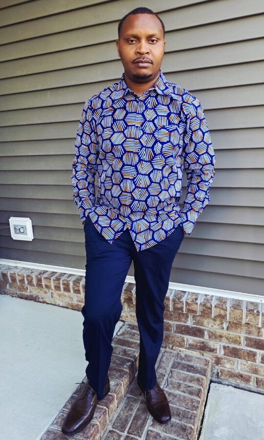 Men African Print Long Sleeved Shirt