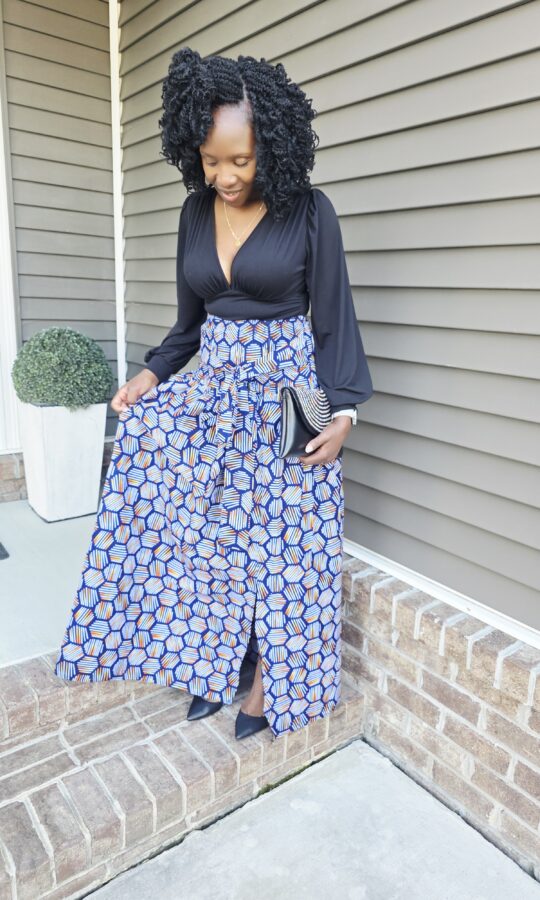 African Print Maxi Skirt