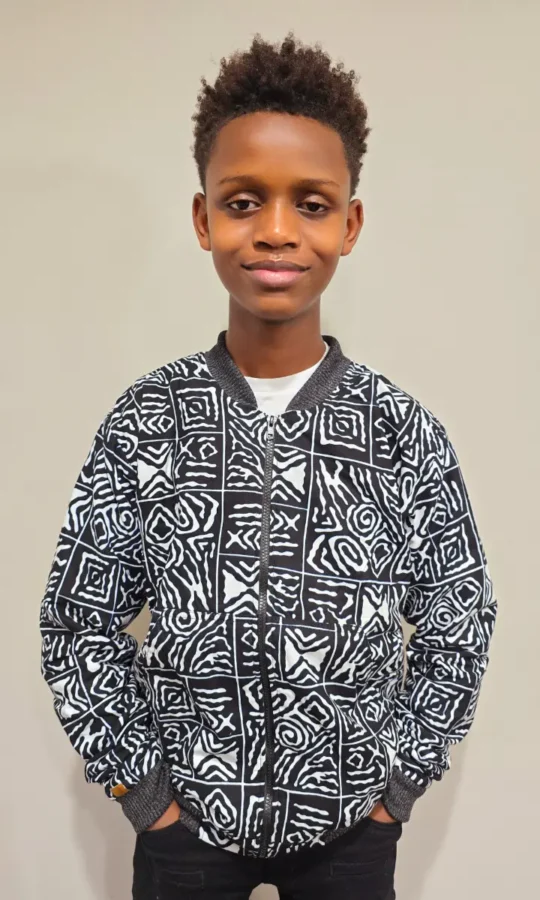 Kids African Print Bomber Jacket