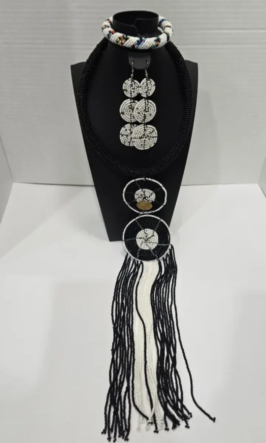 African Maasai Handmade Beaded Necklace Set