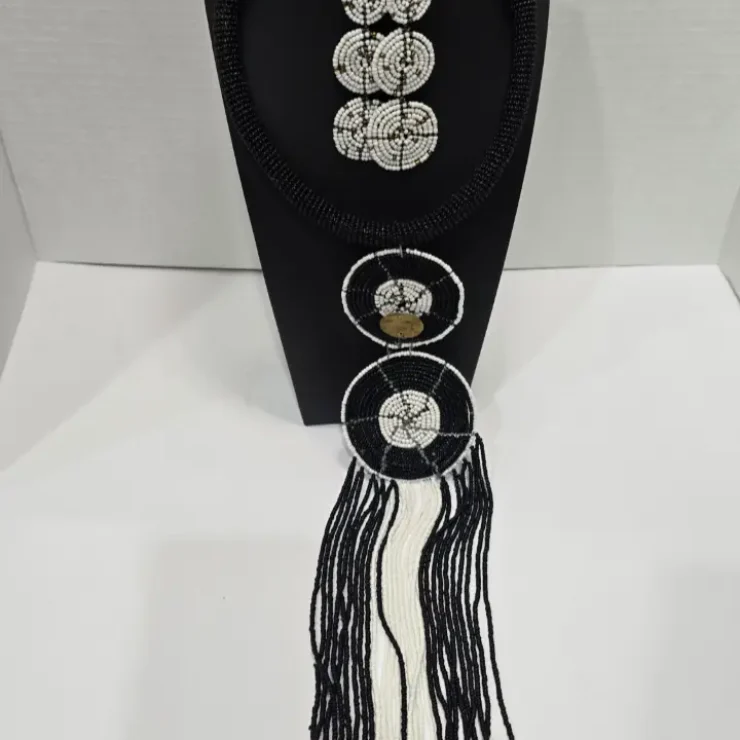 African Maasai Handmade Beaded Necklace Set
