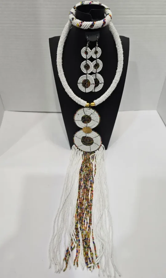 African Maasai Handmade Beaded Necklace Set