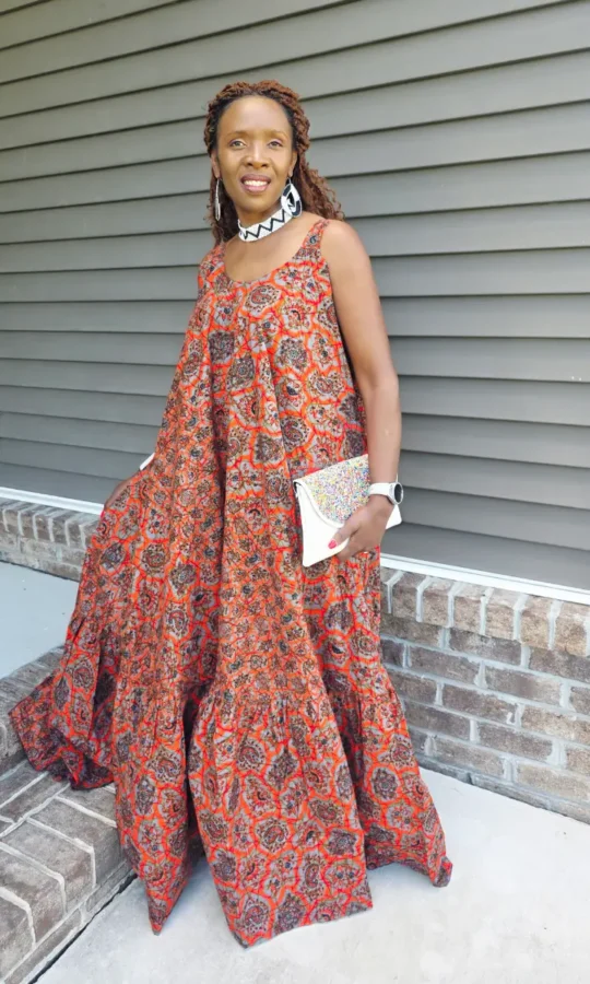 African Print Maxi Summer Dress
