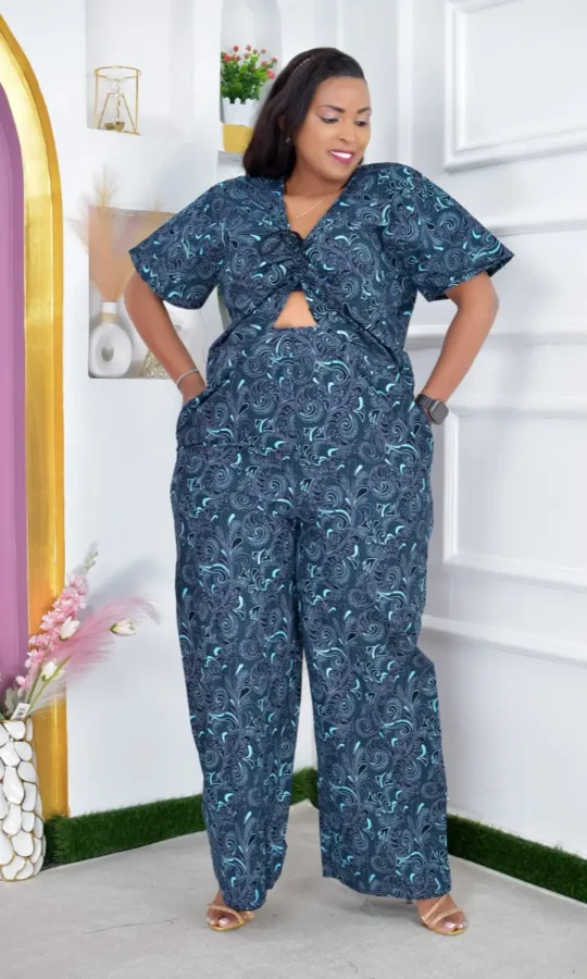 African Print Pallazo Jumpsuit