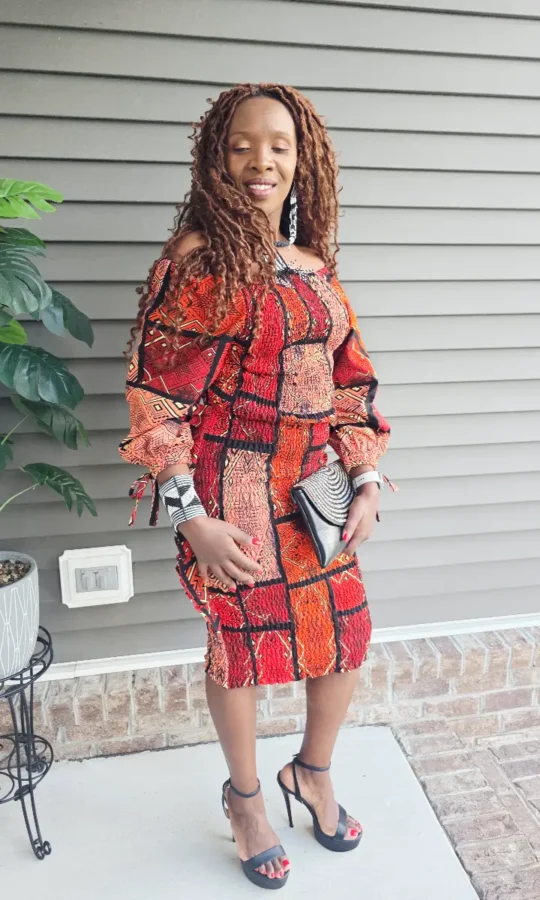 African Print Stretchy Bodycon Short Dress