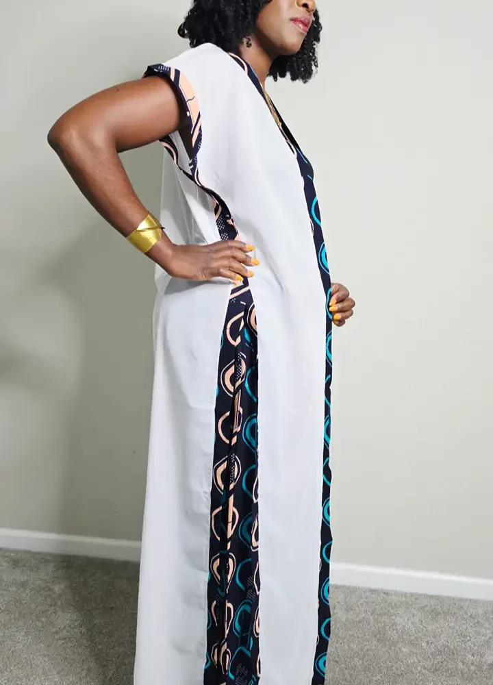 Sleeveless Chiffon Kimono With Pallazo Pants- 2 Piece
