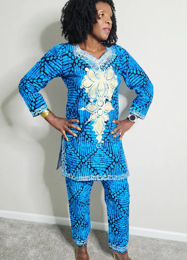 Women Embroidered 2 Piece Pants & Top
