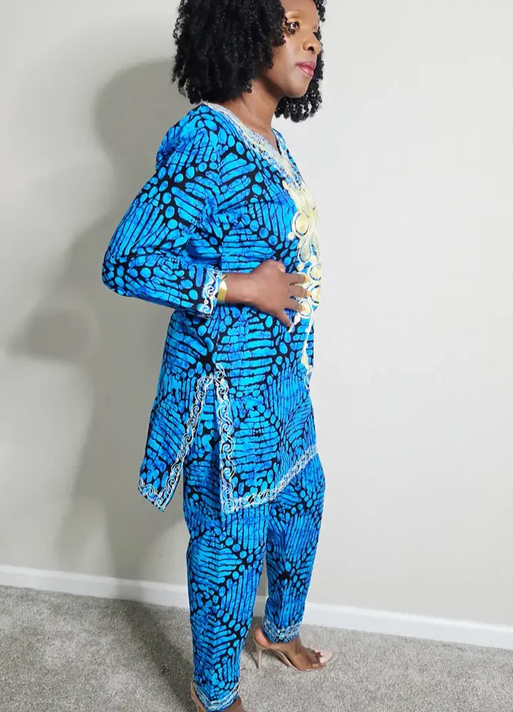 Women Embroidered 2 Piece Pants & Top
