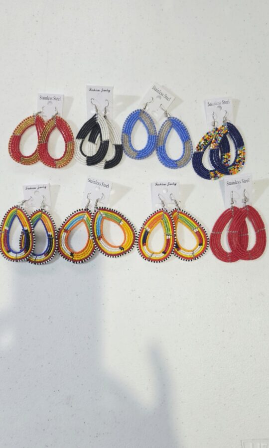 Maasai Triple-Circle Dangle Earrings