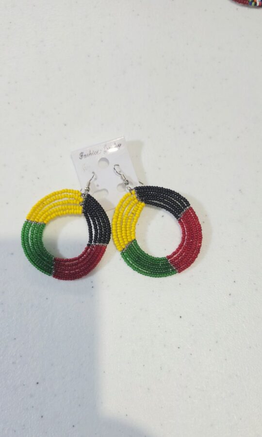 Maasai Beaded Circle Hoop Earrings