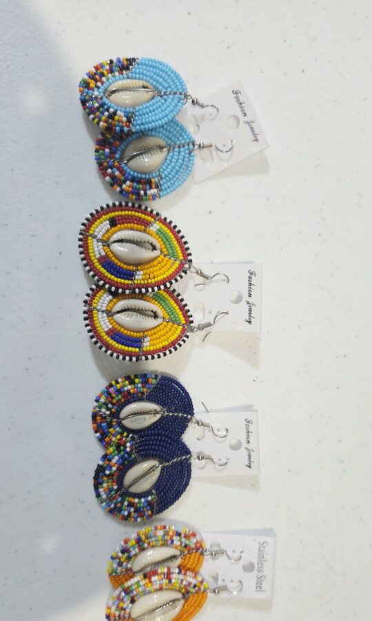 Maasai Cowrie Shell Earrings