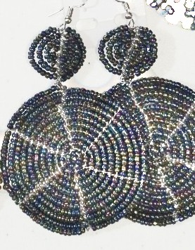 Maasai Double-Disc Dangle Earrings