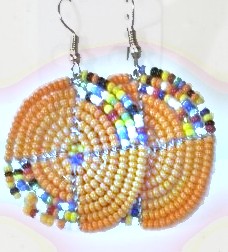 Maasai Beaded Disc Earrings