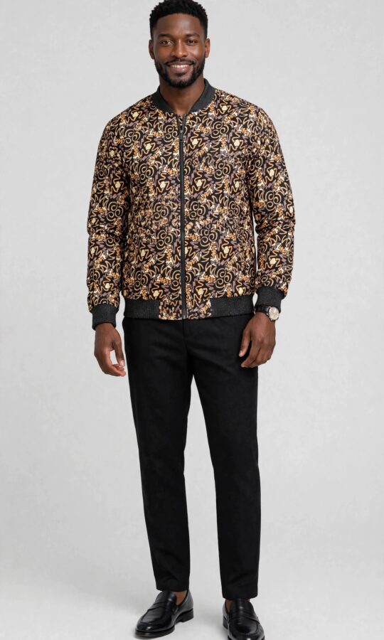 Women/Men African Print Bomber Jacket