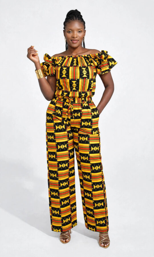 African Print Pallazo Pants Set